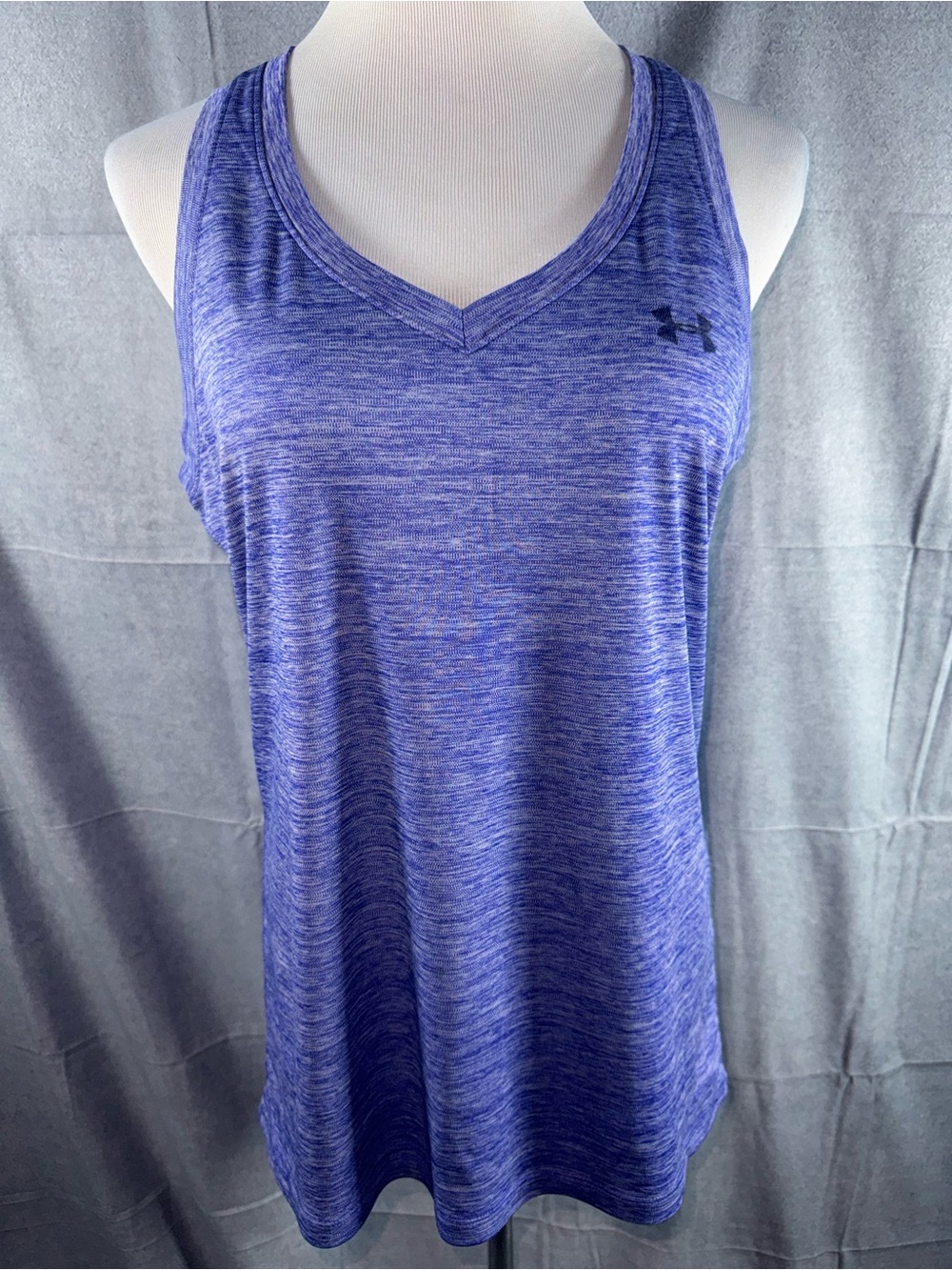 2500-Under Armour Purple Space-Dye V-Neck Racerback Tank